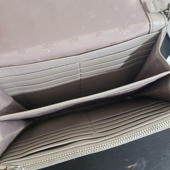 Tory Burch Flap Crossbody Gray Leather Chain Link Strap - Picture 11 of 11